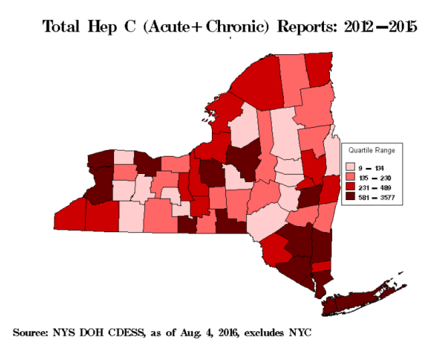 Monroe County is a hot spot for hepatitis C, with more reported cases than 75 percent of the state, according to the most recent health department data.