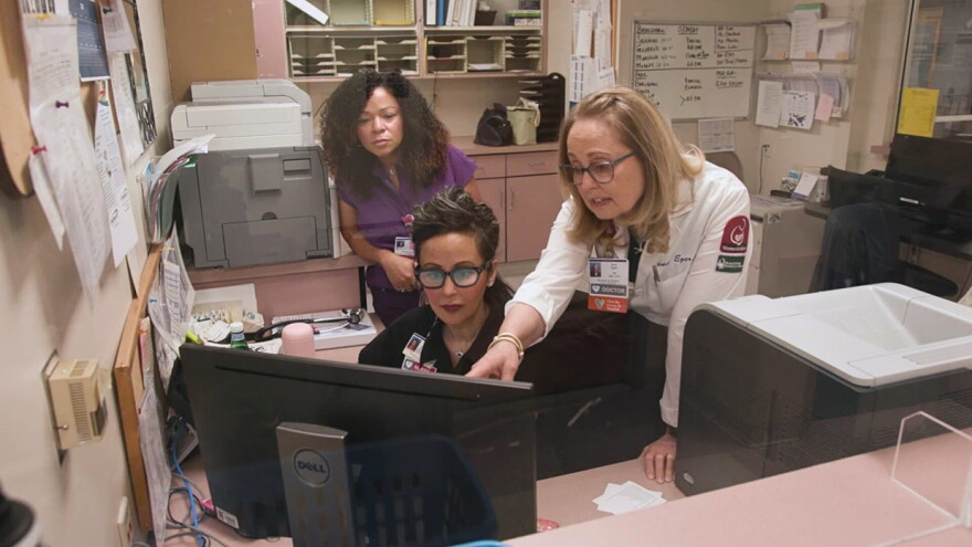 Dr. Renee Eger, right, is the director of the menopause program at Women & Children's Hospital in Providence.