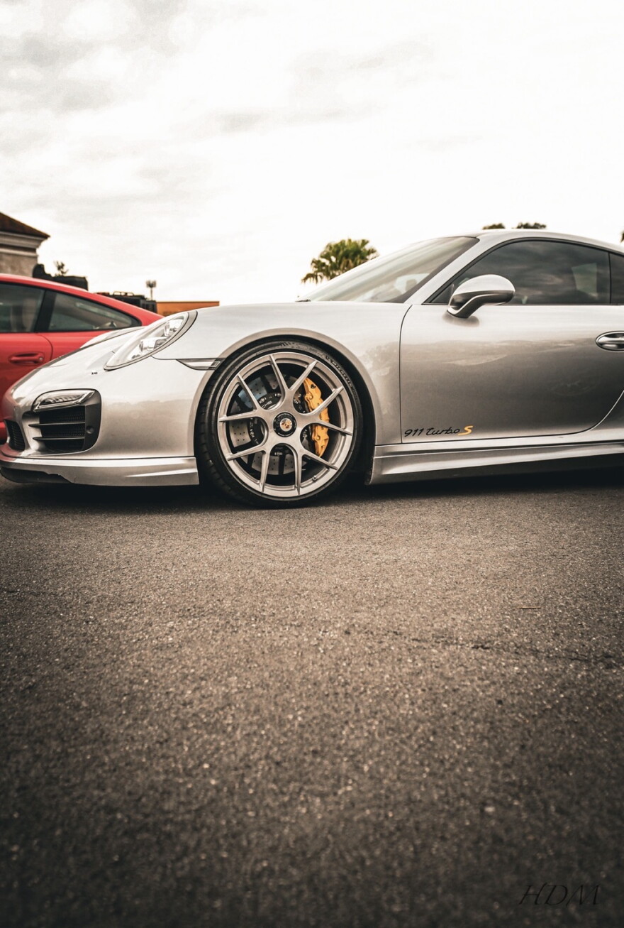 A silver Porsche 911 Turbo S is seen on display at the Sixth Annual International Car Show in Gainesville, Florida, on Saturday, Oct. 17, 2026. (Courtesy of Harris Marcus)