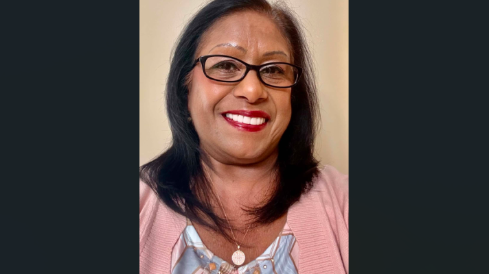 This is a selfie of Sarojanie Ibrahim
