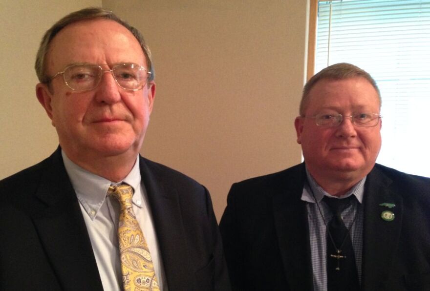 Chief District Court Judge Albert A. Corbett, Jr. (Ret.) left with Lieutenant Colonel Mark Teachey (Ret.)