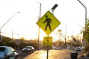 Pedestrian crossing sign