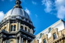 The state capitol building is seen in Springfield.