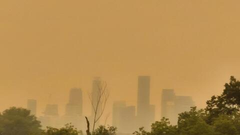 A view of Toronto from North York, July 15, 2026. The air was polluted by smoke coming from wildfires in Northern Ontario. Air quality alerts were in effect in Southern Ontario and in Western New York.
