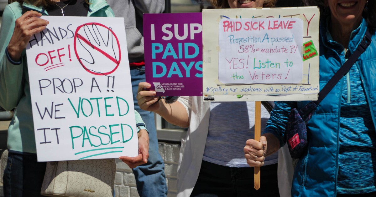Missouri's governor just repealed the paid sick leave law passed by voters last year