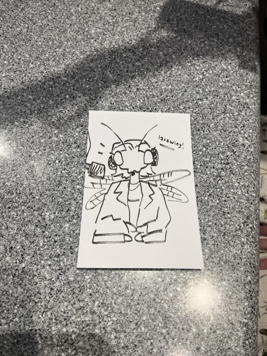 The Show host Lauren Gilger as a bug