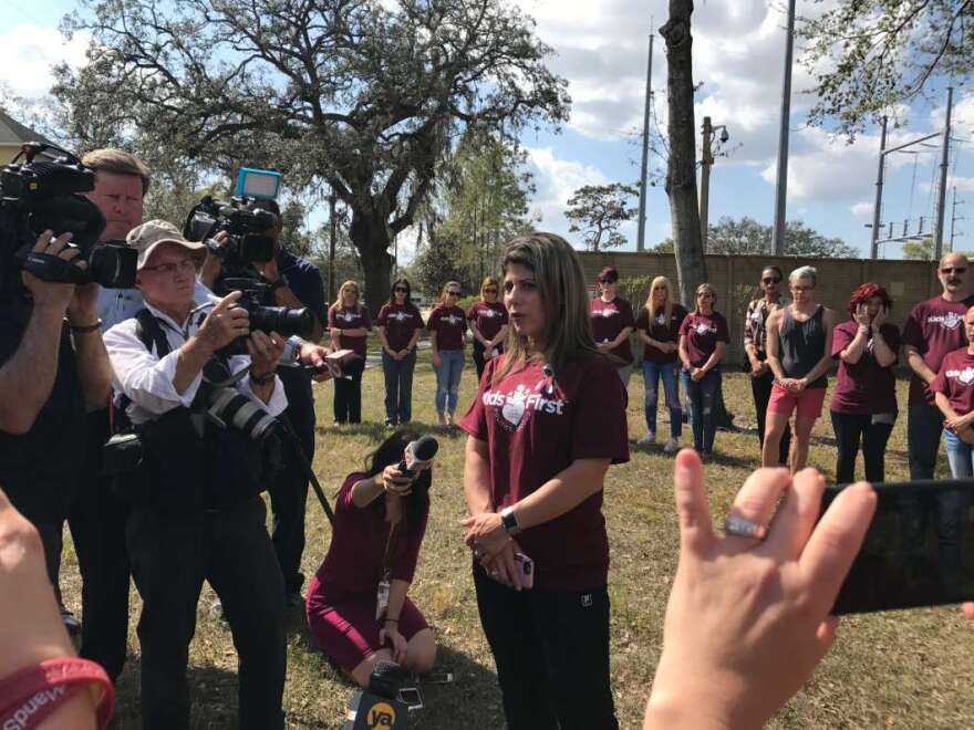 Parkland parents support legislation banning automatic rifles. Photo: Danielle Prieur