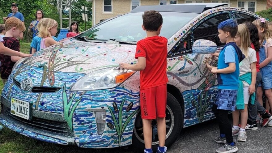An art car at the We Make Festival.