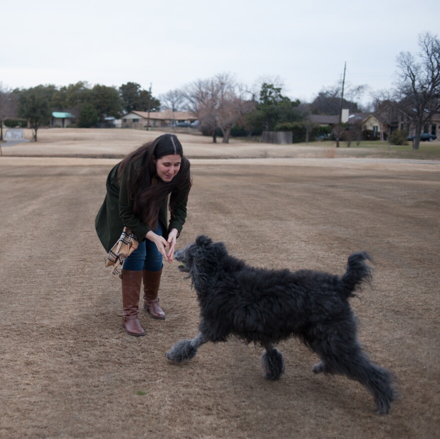 Rady, shown with her dog, says she's now able to exercise regularly, and hopes to be able to have children.
