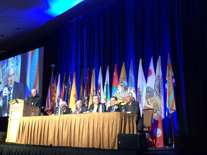 John Entsminger (third from right) is part of a panel discussion during the Colorado River Water Users Association conference in 2017. He said this year's conference comes with a new level of urgency.