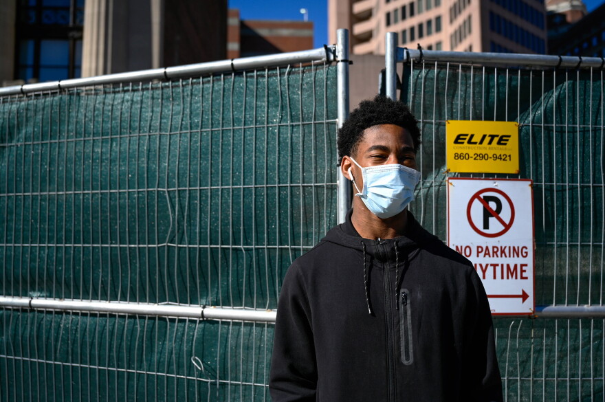 Yason Muray was voting for the first time ever Saturday. He turned 18 in October. 