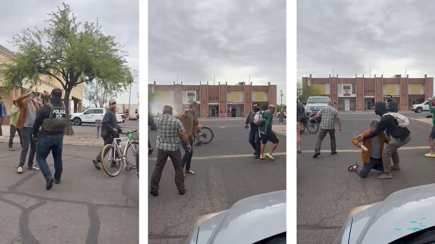 ICE agents pepper-spray people filming