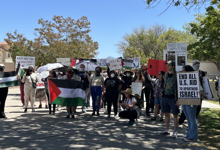 NMSU students and faculty march for Palestine