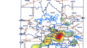 a map of Hepatitis A cases 