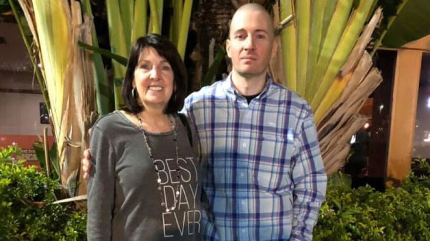 Barbara Leininger posted this photo shortly after she reunited with her son Todd Leininger at a Miami airport last week.