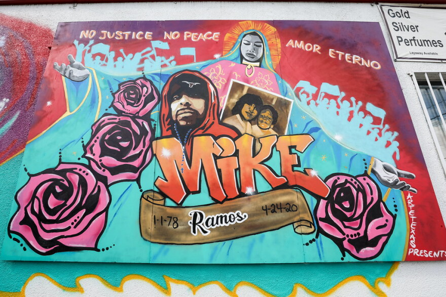 A mural commemorating Mike Ramos outside La Mexicana on South First Street.