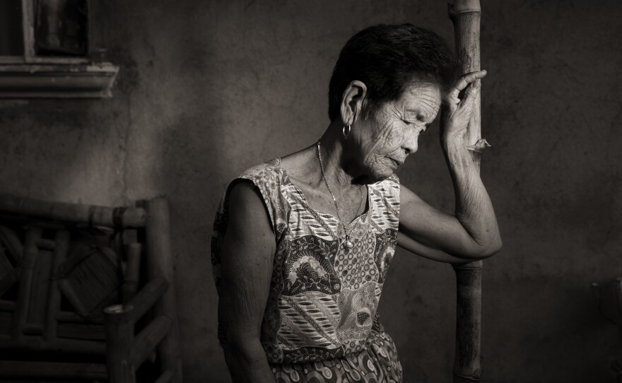 "When we arrived to the Red House, I was pushed so hard that I was knocked unconscious, so I don't recall what happened to me ... but even today, I feel the pain in my body," said Maria Lalu Quilantang, who was 9 years old when her village of Mapaniqui was attacked by the Japanese during World War II.
