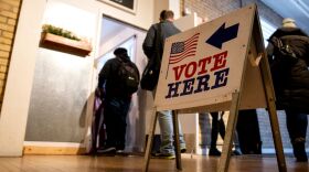 MINNEAPOLIS, MN - NOVEMBER 06: A sign guides voters on Election Day at 514 Studios on November 6, 2018 in Minneapolis, Minnesota. Voters in Minnesota will be deciding the representatives who control the Senate, House, and governors' seats. (Photo by Stephen Maturen/Getty Images)