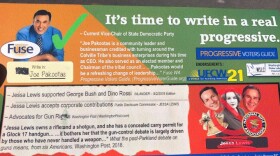 Mailers like this one urging a write-in vote for a "real progressive" candidate were sent to voters in four hotly contested Washington state legislative races. COURTESY: FUSE WASHINGTON