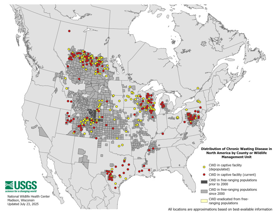Cwd Us Map Department of Conservation looks to reassess CWD management