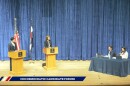 Former state Rep. Shannon Bird and state Rep. Manny Rutinel participate in a forum for the Democratic candidates running in the 8th Congressional District, Thursday, May 28, 2026, at The University of Northern Colorado Campus in Greeley.