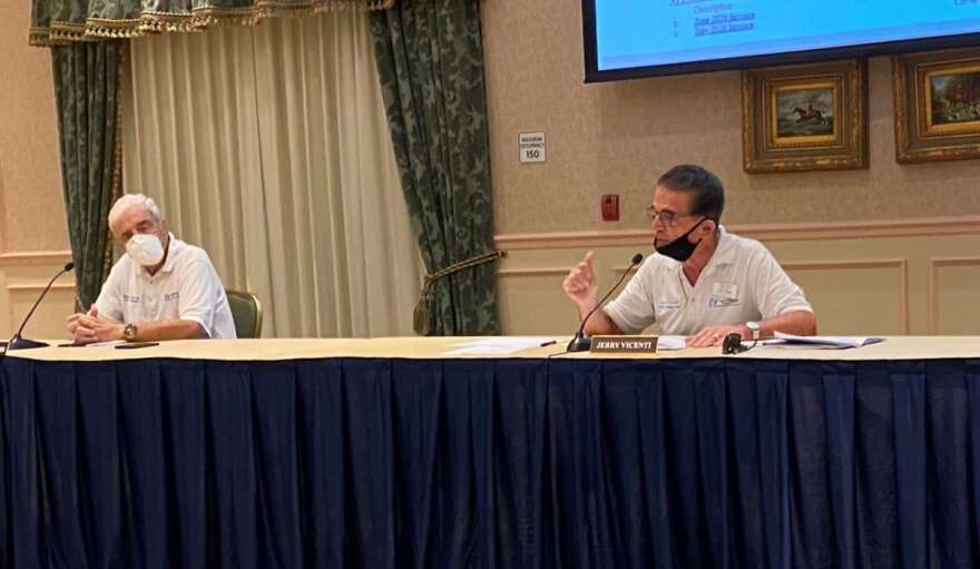 Supervisor Jerry Vicenti speaks during a meeting in The Villages on Thursday. Photo: Joe Byrnes