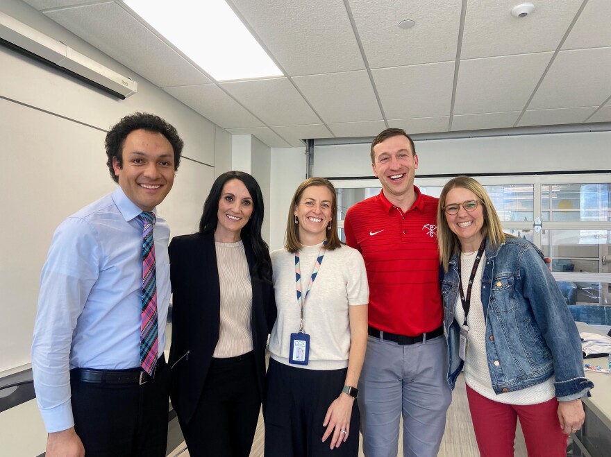 Park City School District's new principals want to foster a welcoming environment for students. In order from left to right: Ecker Hill Middle School Principal Isaiah Folau, Jeremey Ranch Elementary Principal Jacqie Spell, Career and Technical Education Director Tracy Fike, Park City High School Principal Caleb Fine and Superintendent Lyndsay Huntsman.
