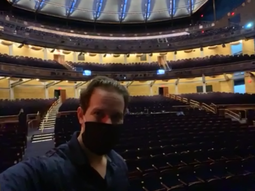 Opera Orlando executive director Gabriel Preisser says the audience at the Walt Disney Theater will be spread out. Photo: Gabriel Preisser / Zoom screenshot