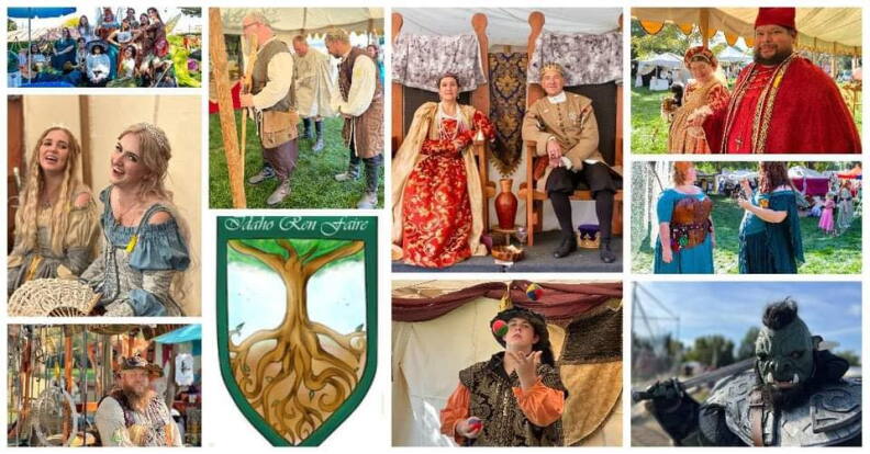 A collage of the cast and crew from the Idaho Renaissance Faire. 