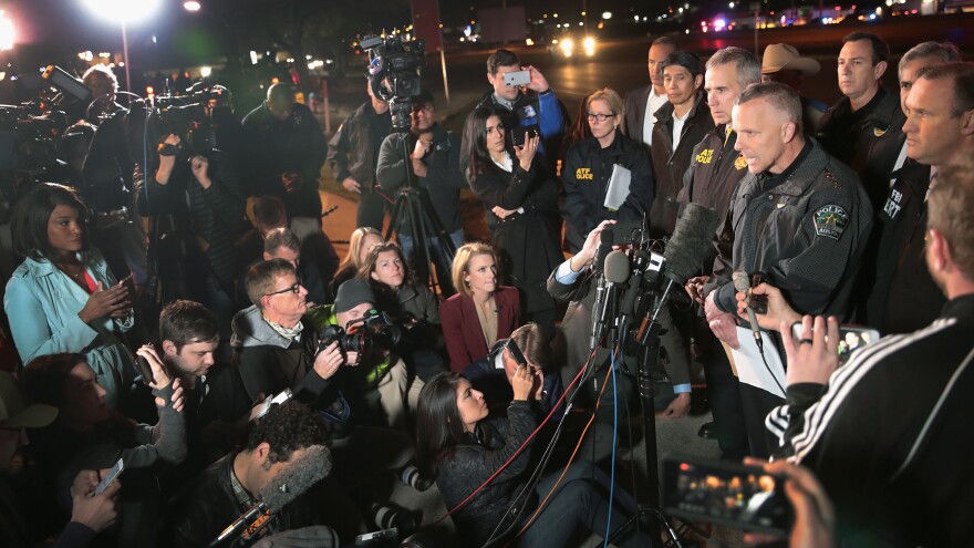 "The suspect is deceased and has significant injuries from a blast that occurred from detonating a bomb inside his vehicle," Austin Police Chief Brian Manley told journalists near the location where the suspected package bomber died in Round Rock, Texas, in suburban Austin on Wednesday.