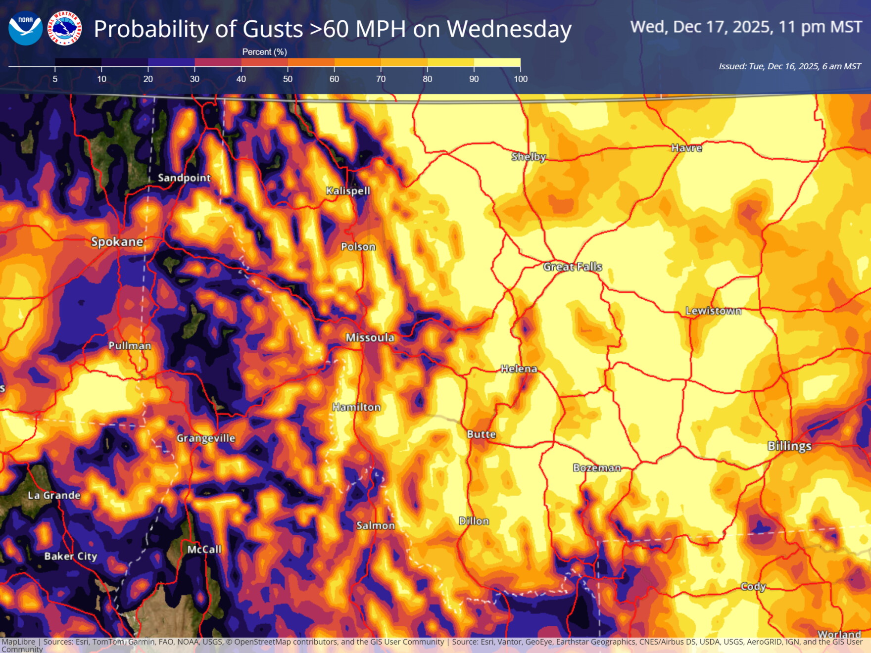 Winds could reach 100 mph in western Montana Wednesday | Montana Public ...