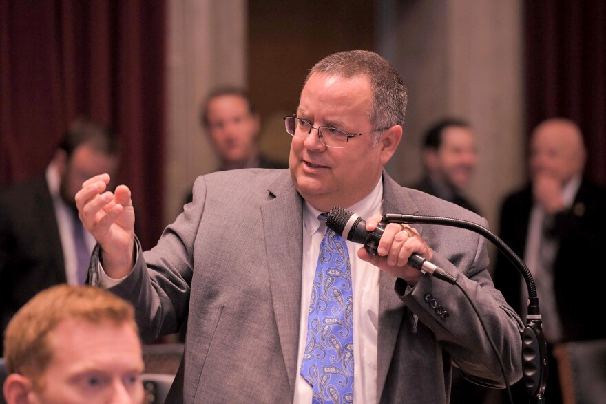 State Rep. Dan Shaul speaks on the floor of the Missouri House on March 25, 2021.