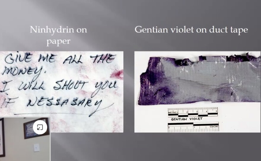 IMPD forensic presentation. (Jill Sheridan WFYI)