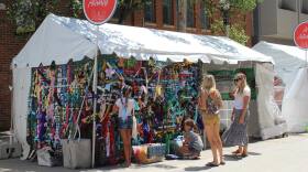 The Guild's art activity booth at the Ann Arbor Art Fair.