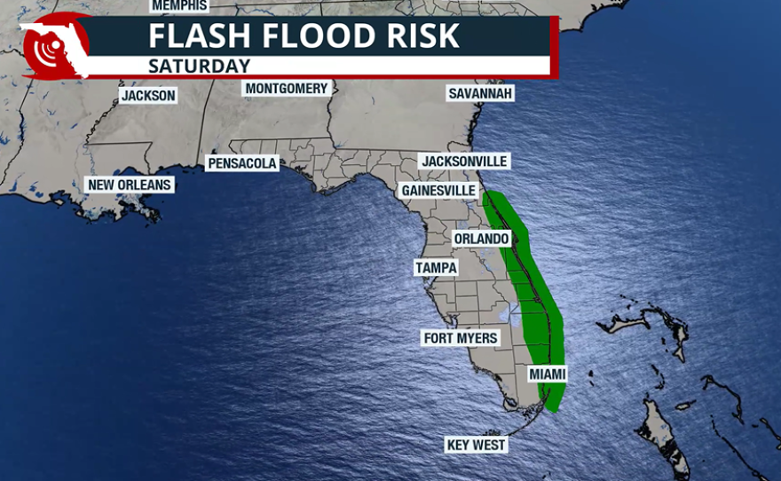 Florida flood risk for Saturday