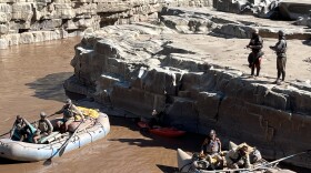 Ruffner's team rafting in Bolivia