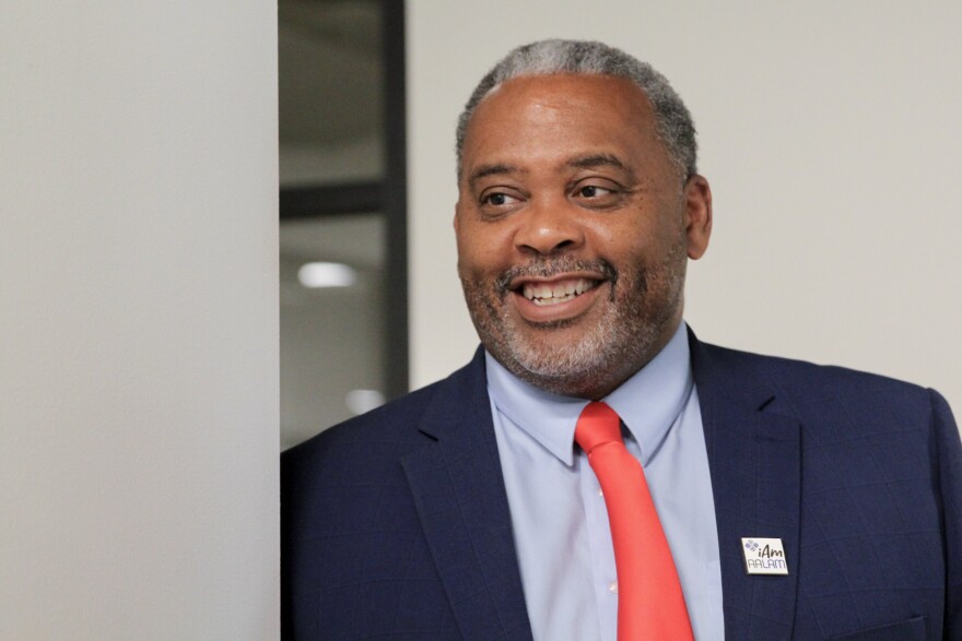 Walter Lanier, president and CEO of the nonprofit African American Leadership Alliance of Milwaukee, is seen in his office in Milwaukee on June 26, 2023. The nonprofit aims to make Milwaukee a top city for Black residents by 2025, and it serves as the backbone for the city’s latest push to narrow wide achievement gaps for Black men and boys.