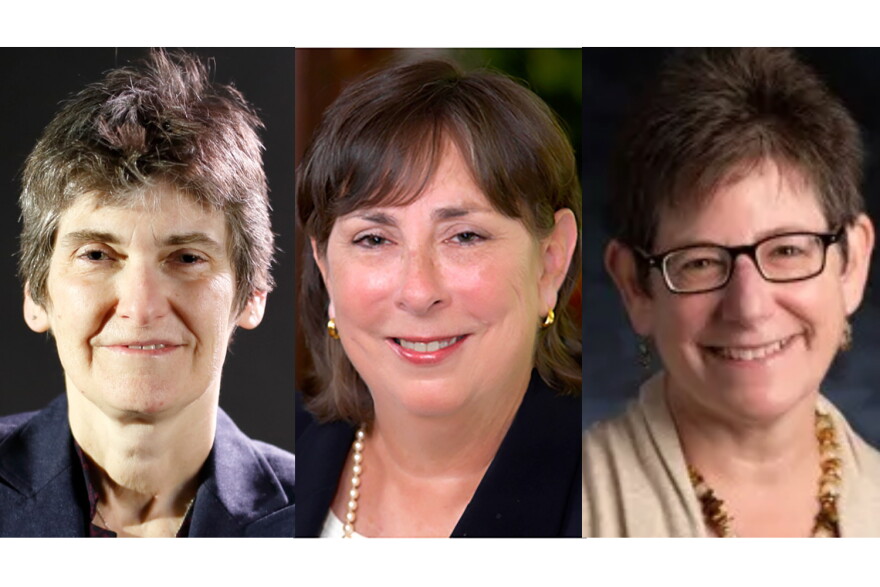 Three environmental pioneers – (from left) Janet McCabe, Rosemary Spaulding and Lori Kaplan – discussed 50 years of activism.
