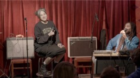 Stephanie Ginese and TJ Maclin on stage