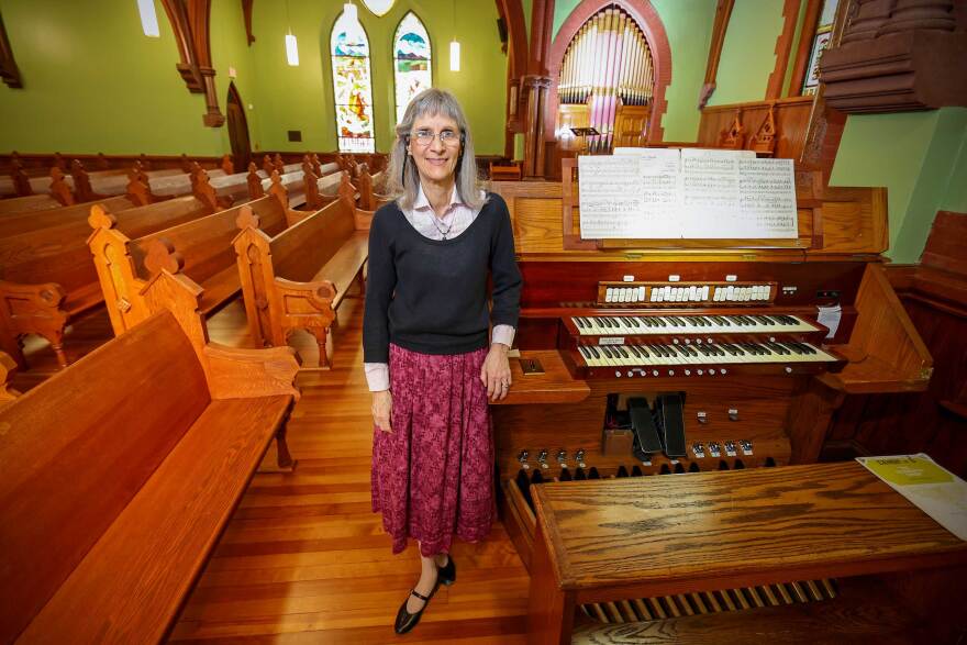 Organist Barbara Moore has played for about 700 weddings, most at UVA's chapel.