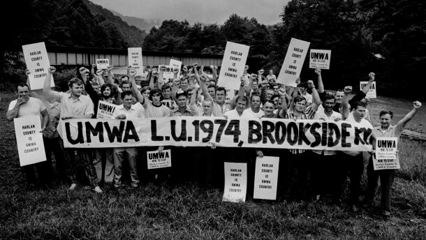 Eastern Kentucky celebrate after successfully striking to join the United Mine Workers of America in 1974. Their fight was documented in Barbara Kopple's Academy Award-winning "Harlan County USA," which premiered 50 years ago Thursday.