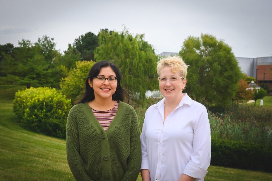 "Engaging With Democracy Through Writing" project contributors Angelica Esquivel and Melissa Brooks.