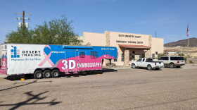 Desert Imaging’s mobile mammography trailer pictured in the Terlingua area in 2022.