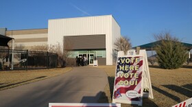 Lubbock County voters line up at the YWCA to cast their ballots in the March 3, 2026 joint primary elections.