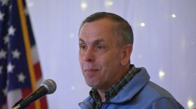 Assemblyman Robert Smullen, a Republican candidate in New York's 21st Congressional District, speaks at a Clinton County Republican Party event in Altona, New York.