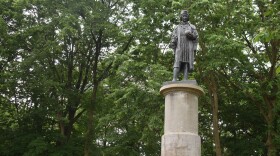 The Christopher Columbus statue at Bradley Park in the Uplands neighborhood.