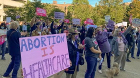 A Planned Parenthood rally in Stamford, which is part of U.S. Rep. Jim Himes' district.