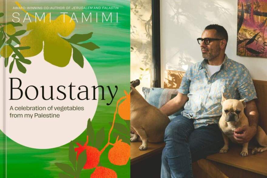 The cover of "Boustany" and author Sami Tamimi. (Courtesy of Ten Speed Press and Issy Crocker)