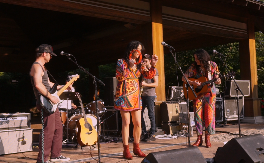 The Watson Twins playing live at Anderson Japanese Gardens in Rockford