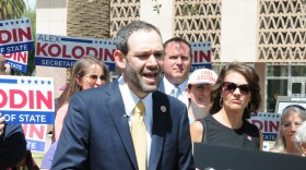 Republican Rep. Alexander Kolodin announces his bid Monday for secretary of state